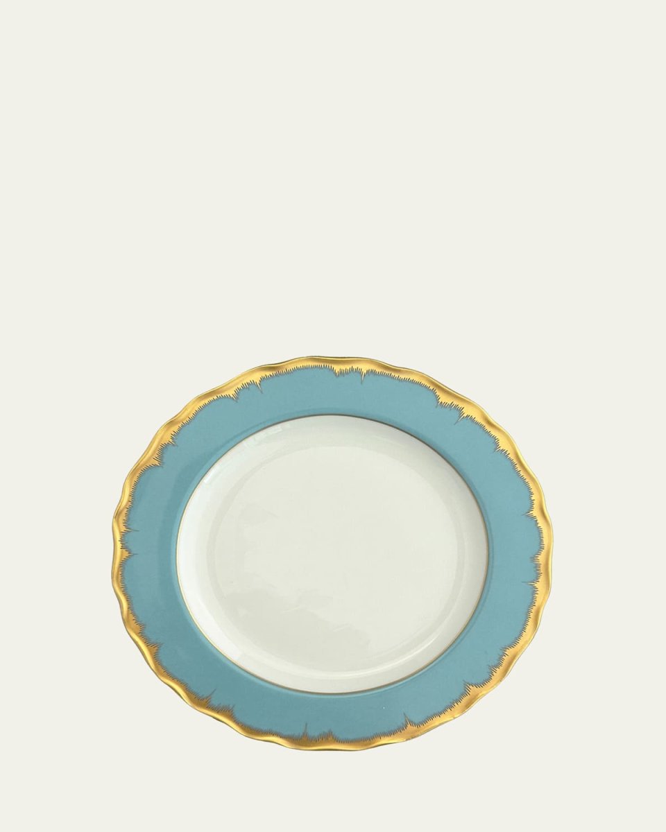 Chelsea Feather Turquoise Bread & Butter Plate
